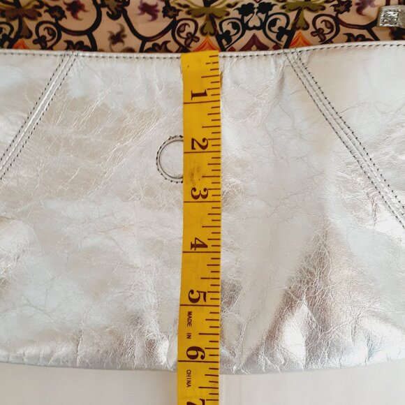 Helen Welsh Silver Leather Shoulder or Clutch Bag - Picture 14 of 16